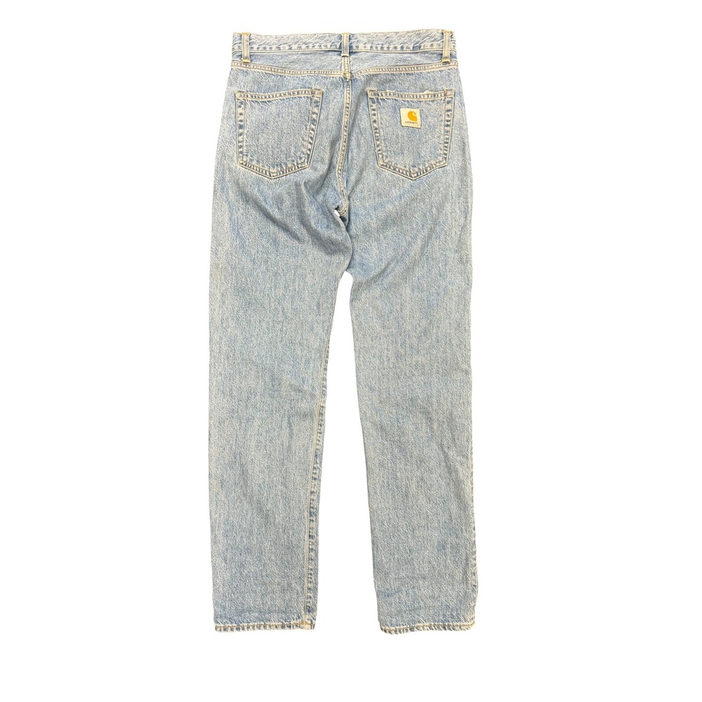 Carhartt WIP Pontiac Pant Mens 30x32 Blue Light Wash Good Straight Leg Denim - Picture 8 of 10